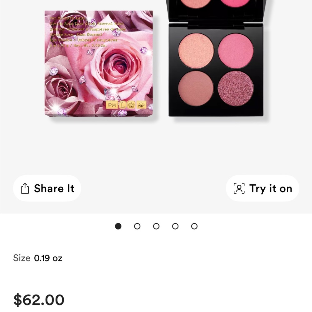 Pink Rose Eyeshadow Palette - 4‑Color Pink Eye Shadow Quad